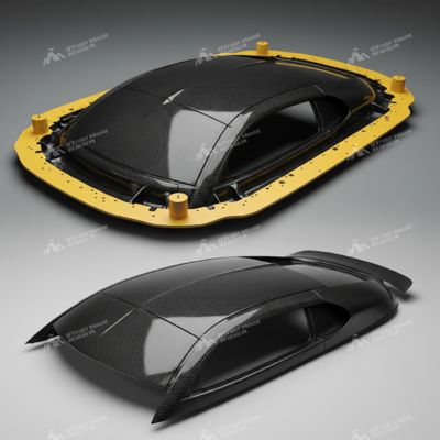 High-Performance Sports Car Carbon Fiber Roof Molds - Streamlined Uni-body Forming & Structural Reinforcement