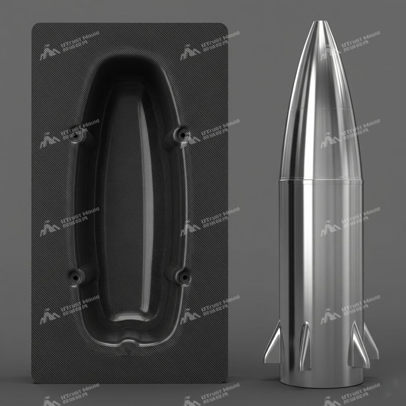 UTrust Mould Streamlined Precision External Shaping for Missile / Rocket Fairing Carbon Fiber Molds